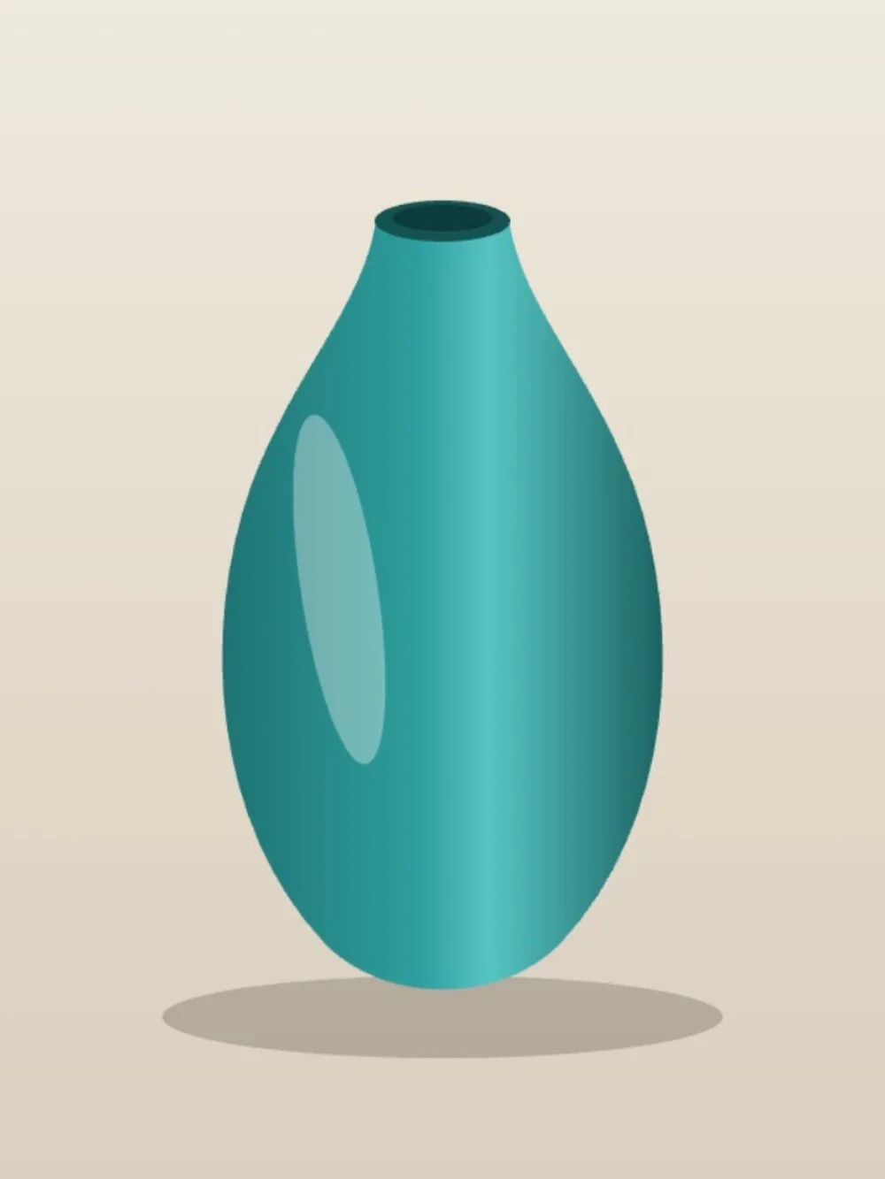 Teal Ceramic Vase Modern Minimalist Home Decor Accent Piece